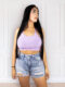 Blusa Estilo Crop Top Silueta Corta