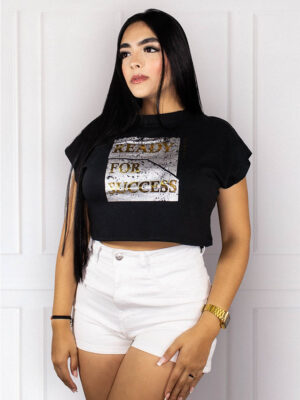 Camiseta Silueta Corta Ready For Succes