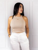 Blusa Estilo Crop Top Herraje Dorado Queen